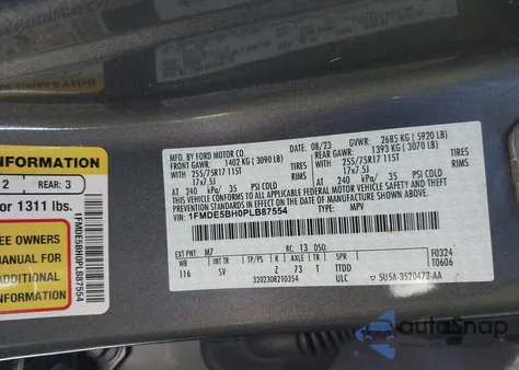 2023 Ford Bronco Big Bend from USA, damaged, VIN 1FMDE5BH0PLB87554